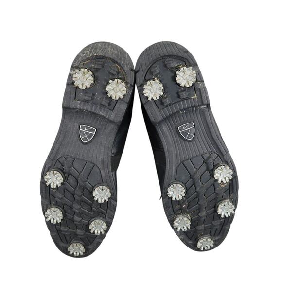 Nike Shoes Mens 11.5 Golf Cleat Saddle Oxford Classic Waverly Last Black Leather - Picture 9 of 13